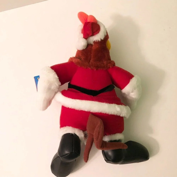 Vtg 1997 ACE Looney Tunes  Foghorn Leghorn Plush 11 Inch Stuffed Plush Toy Santa - Picture 8 of 16